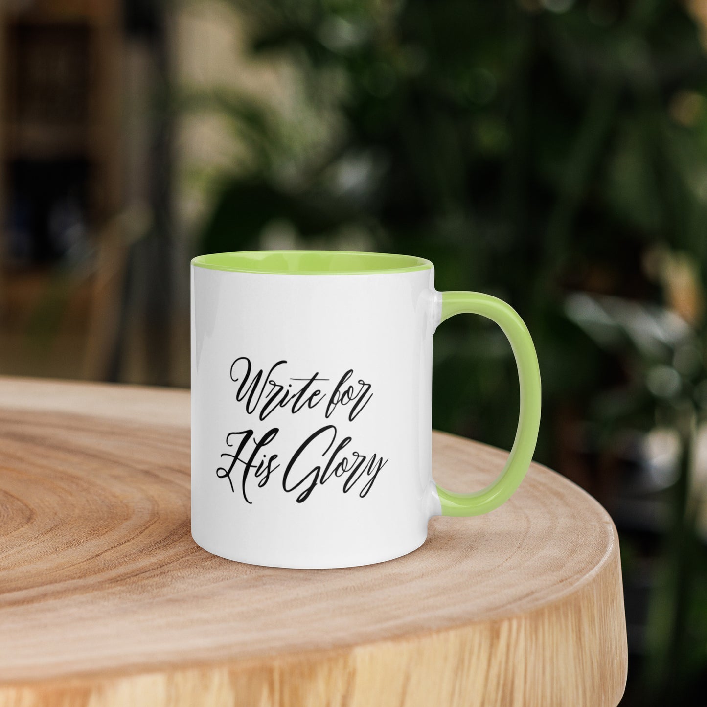 "Write for His Glory" Mug with Color Inside