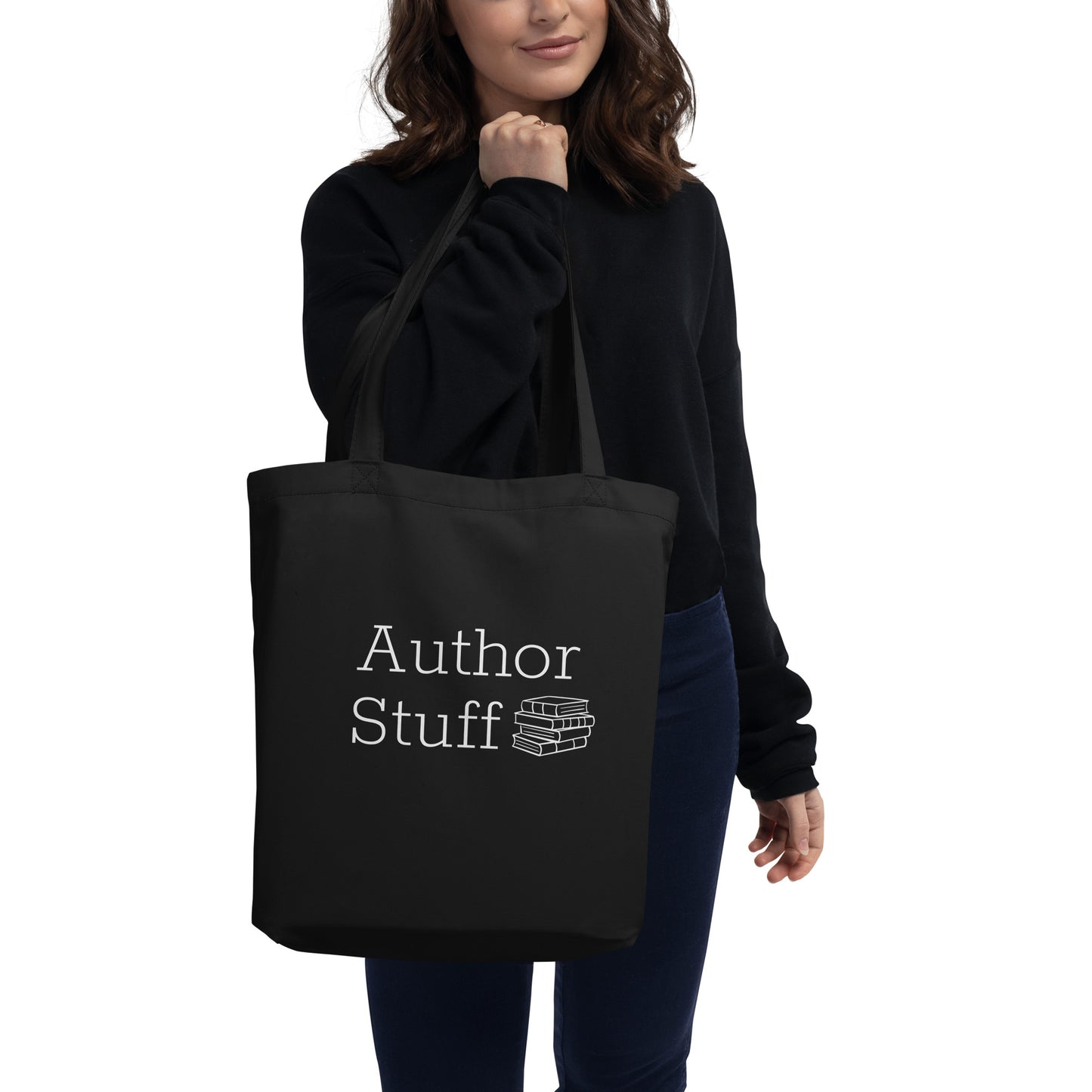 "Author Stuff" Eco Tote Bag in Black