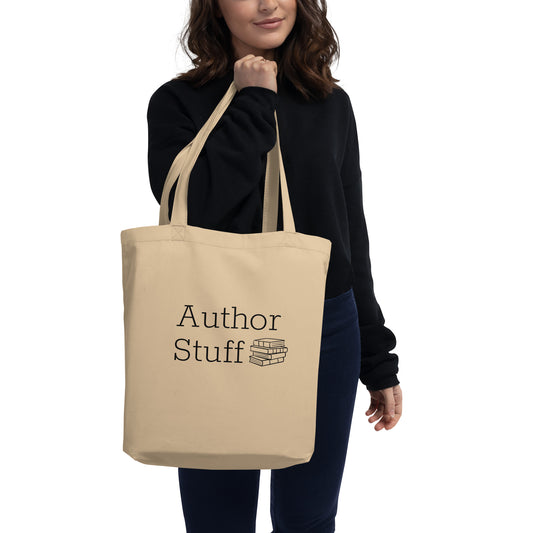 "Author Stuff" Eco Tote Bag in Tan