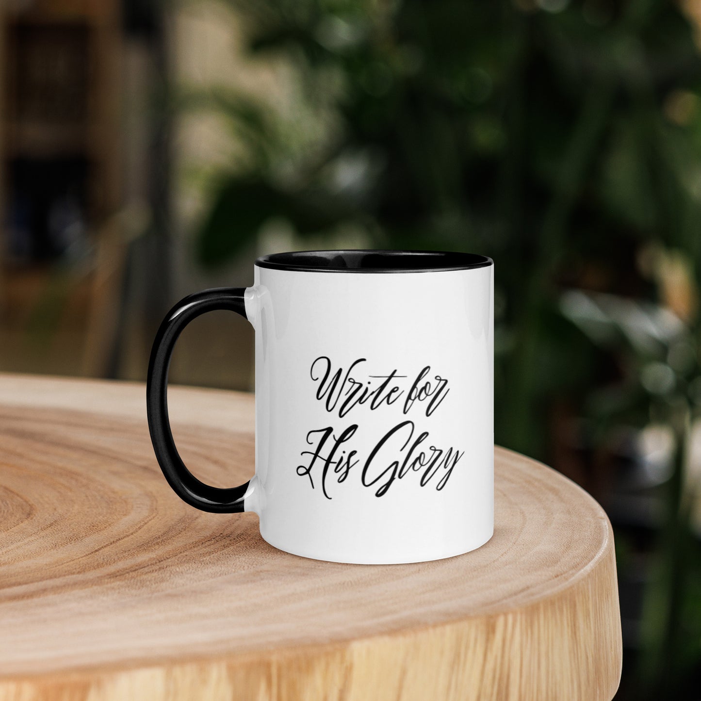 "Write for His Glory" Mug with Color Inside