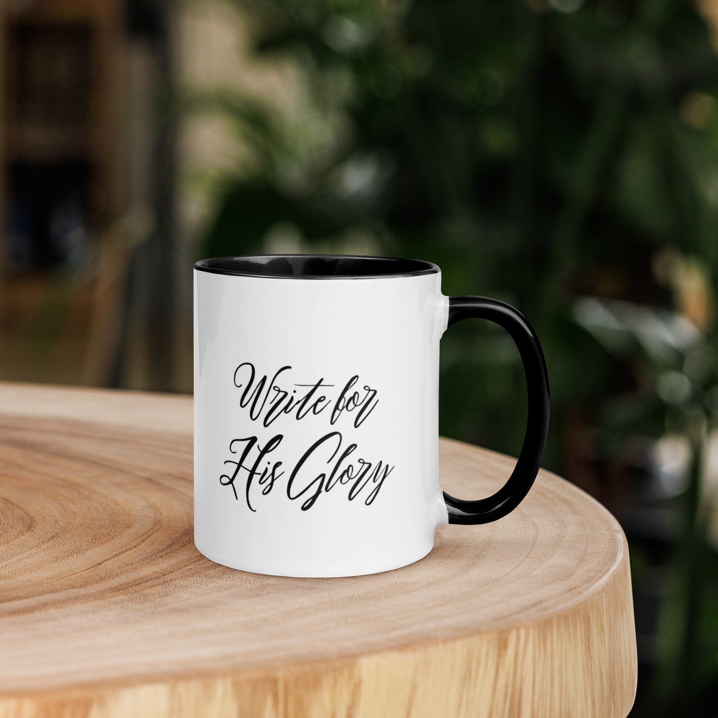 "Write for His Glory" Mug with Color Inside