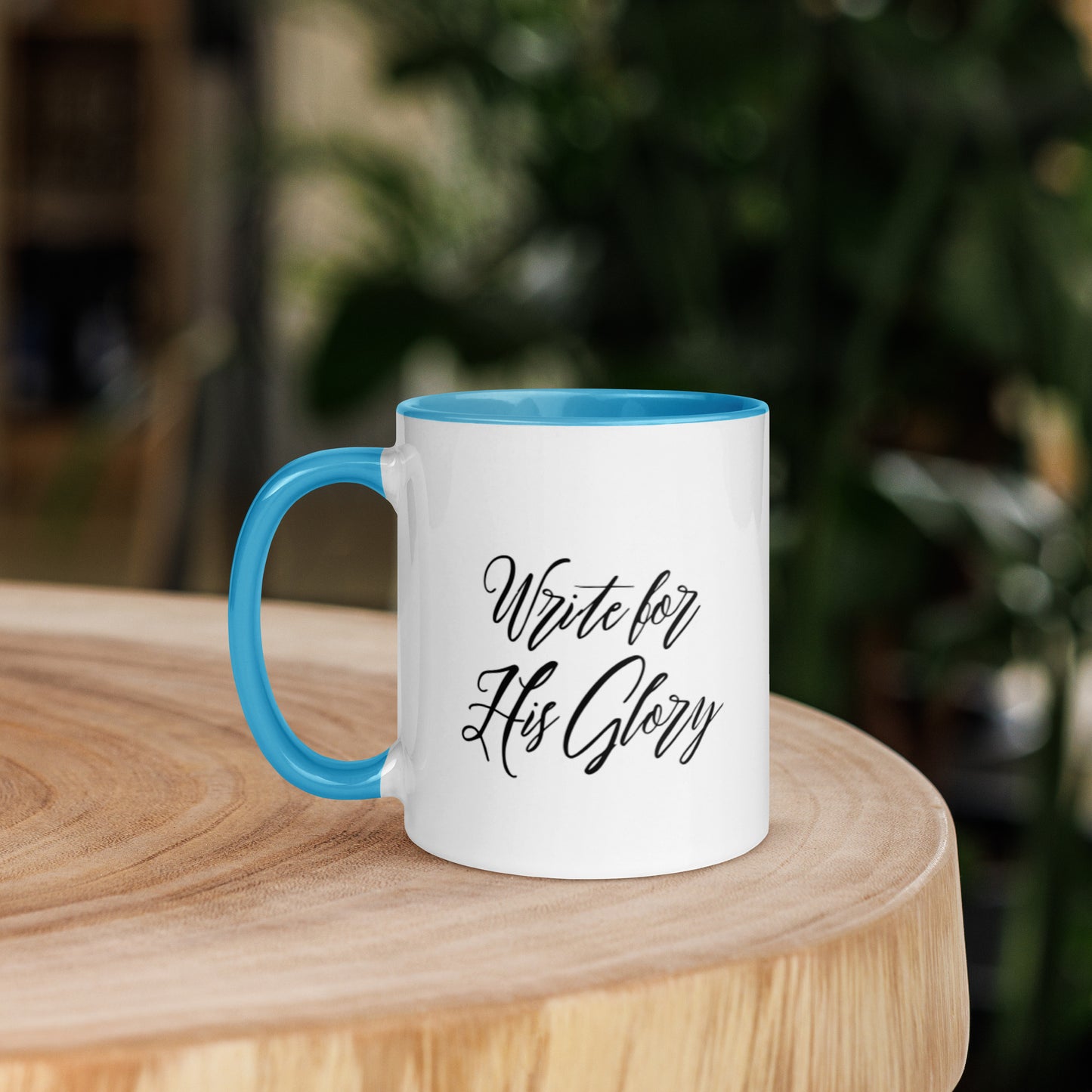 "Write for His Glory" Mug with Color Inside