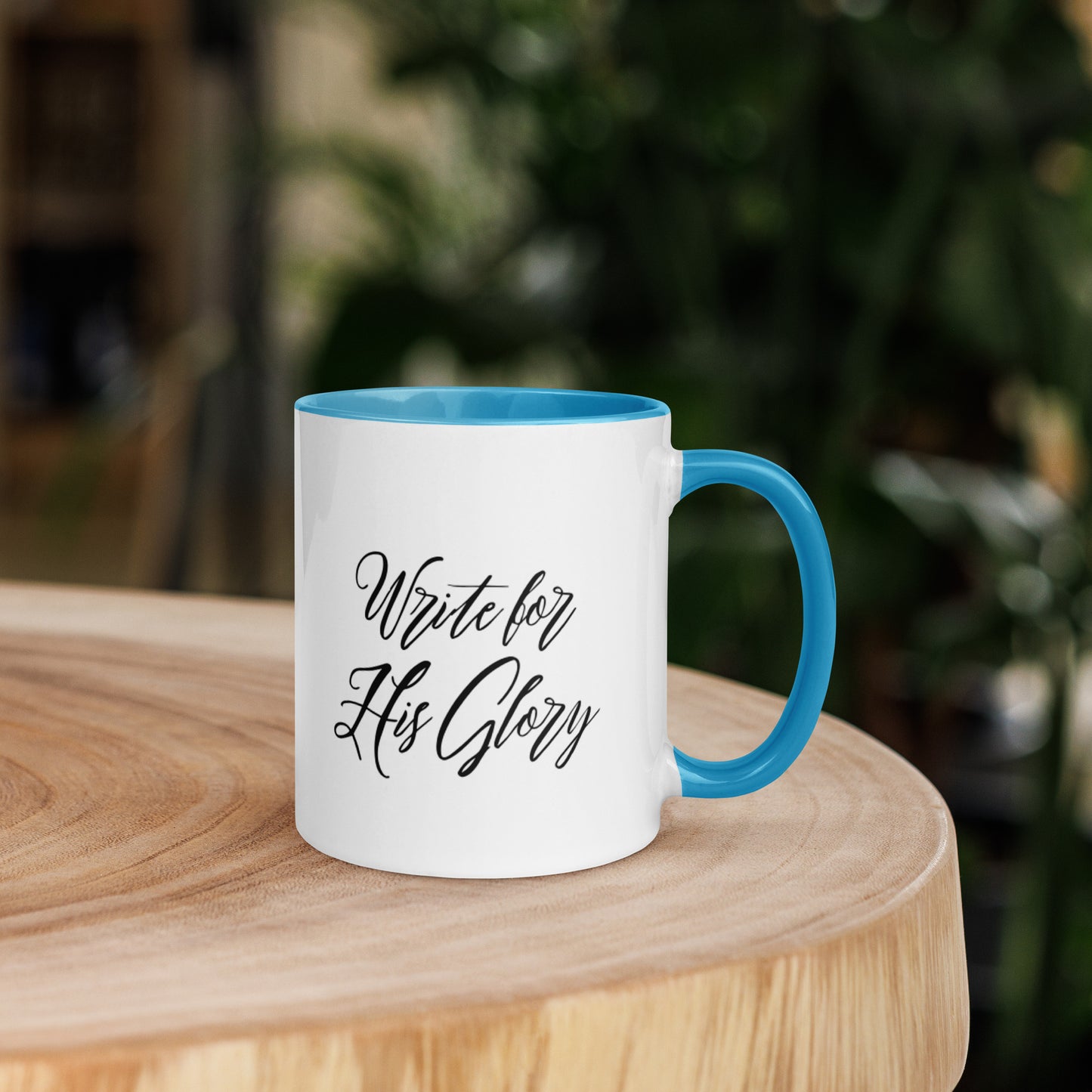 "Write for His Glory" Mug with Color Inside