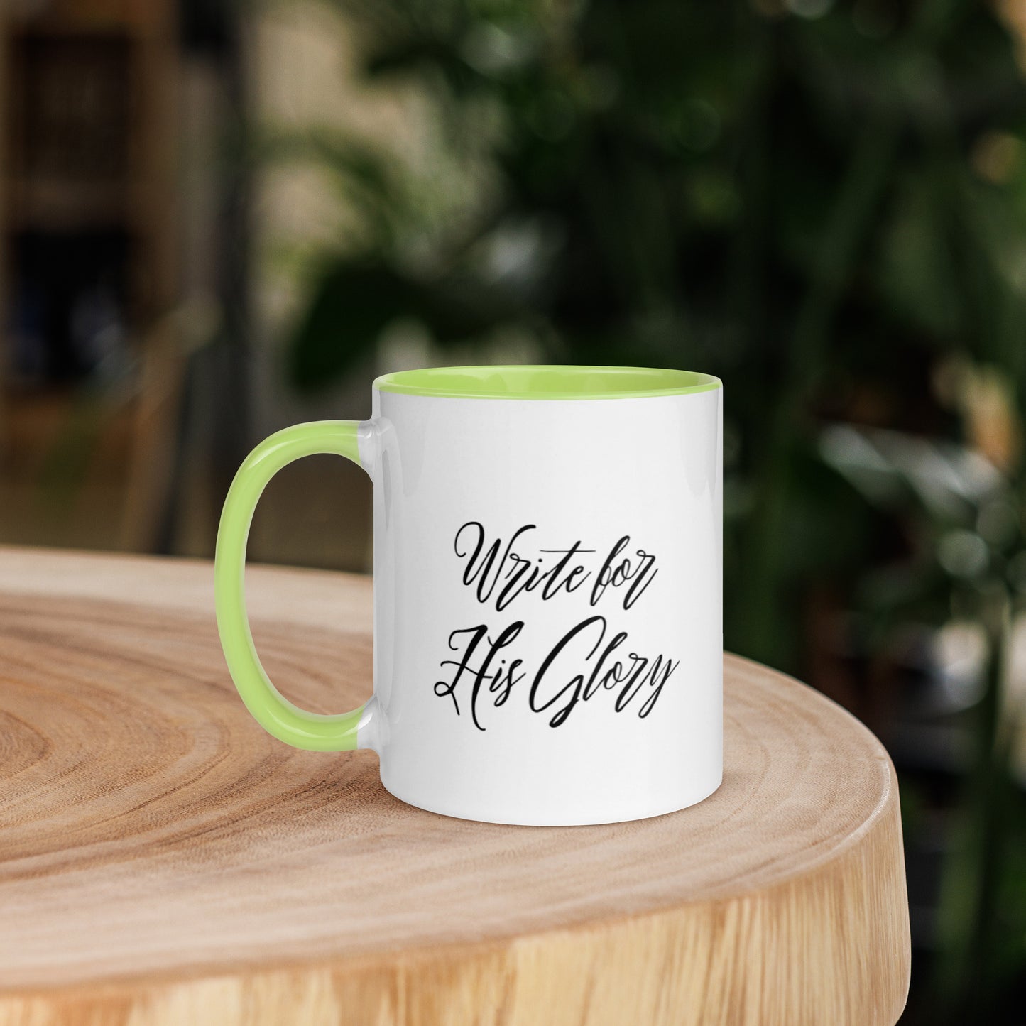 "Write for His Glory" Mug with Color Inside