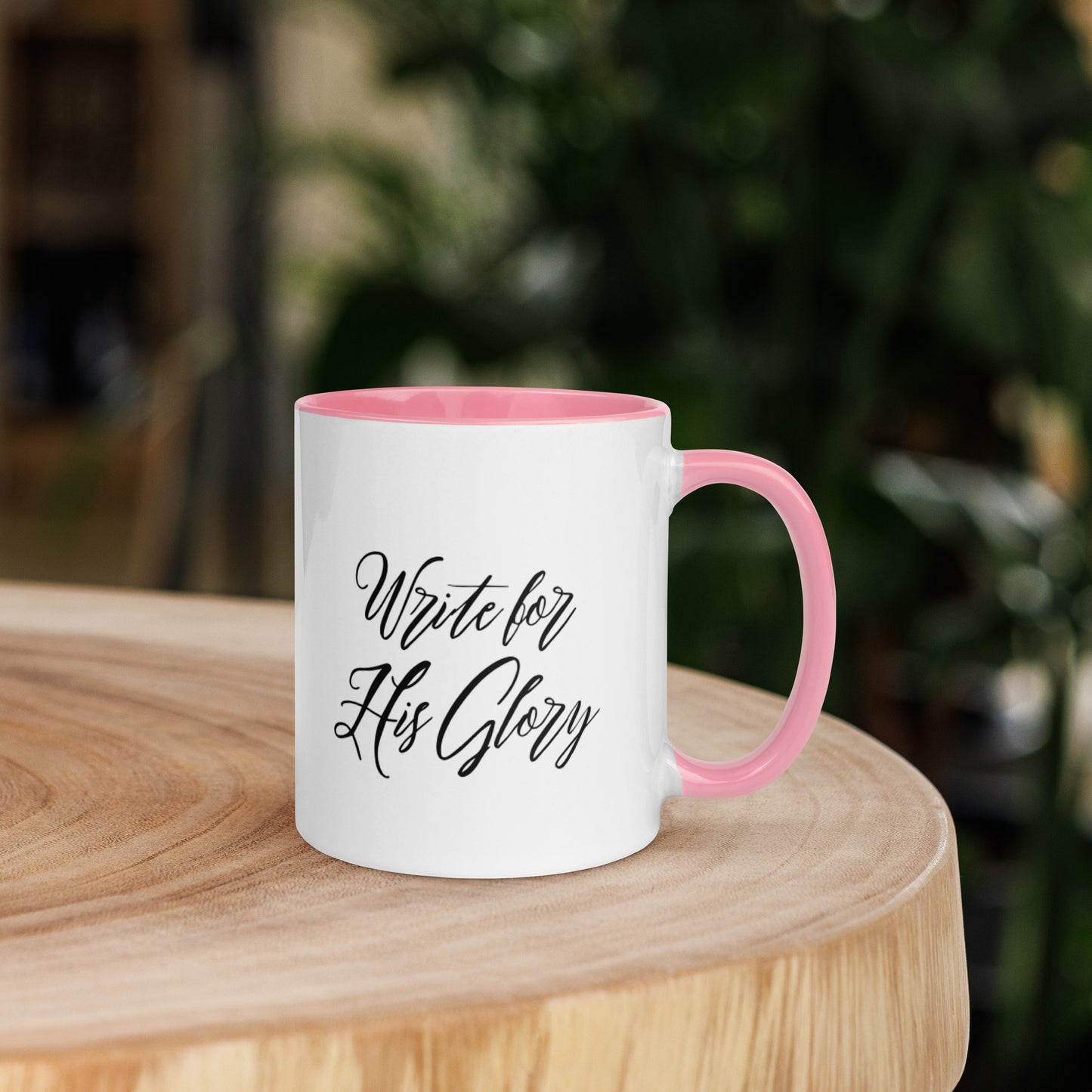 "Write for His Glory" Mug with Color Inside