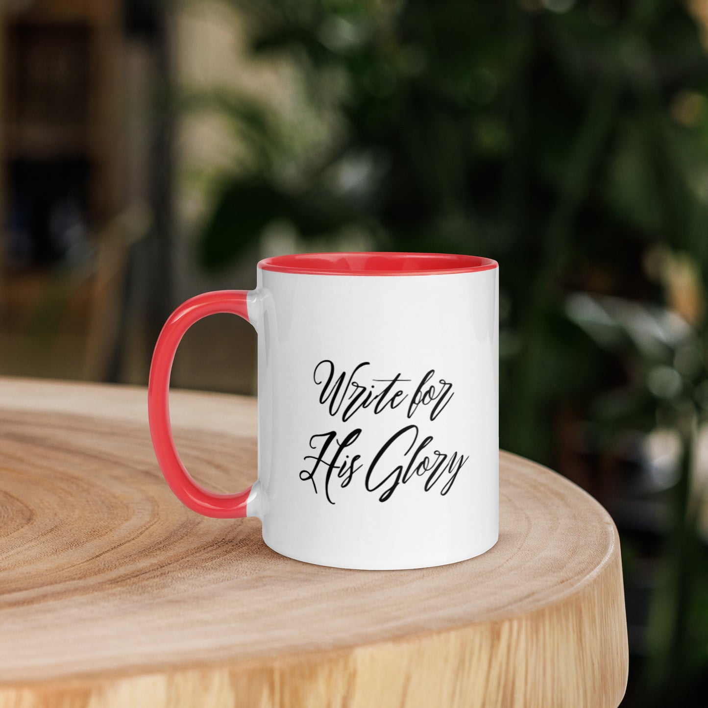 "Write for His Glory" Mug with Color Inside